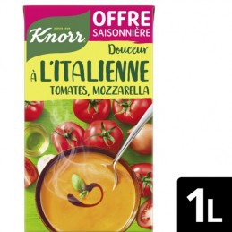 Soupe Liquide Douceur à l'italienne tomates mozzarella KNORR
la brique de 1L