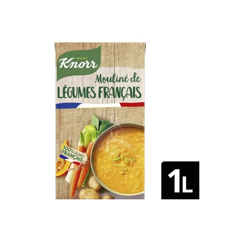 Soupe liquide mouliné de légumes KNORR
la brique de 1L