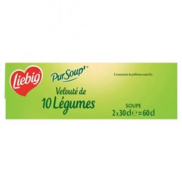 LIEBIG Soupe 10 légumes et crème fraîche 2 personnes 2x30cl pas cher 