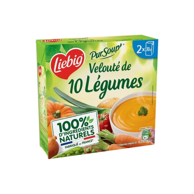 Soupe 10 légumes LIEBIG les 2 briques de 30 cl