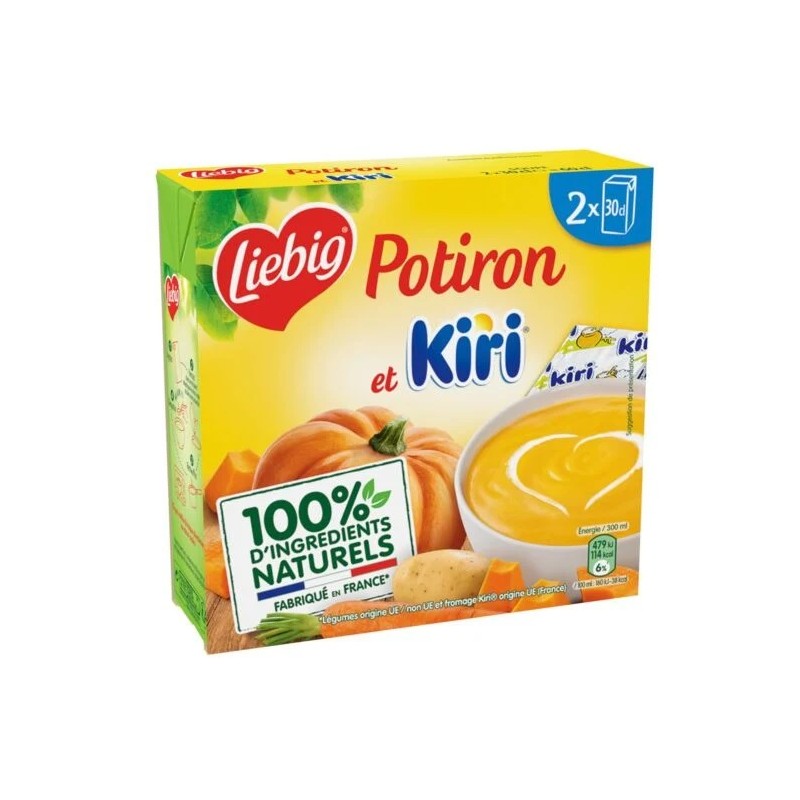 Soupe potiron Kiri LIEBIG
les 2 briques de 30 cl
