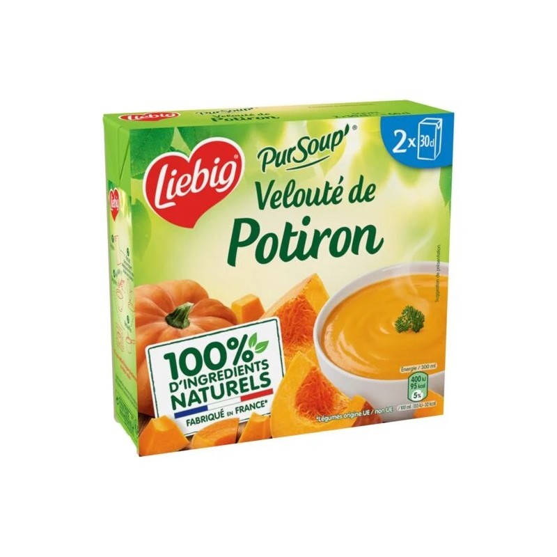 Soupe potiron crème LIEBIG les 2 briques de 30 cl