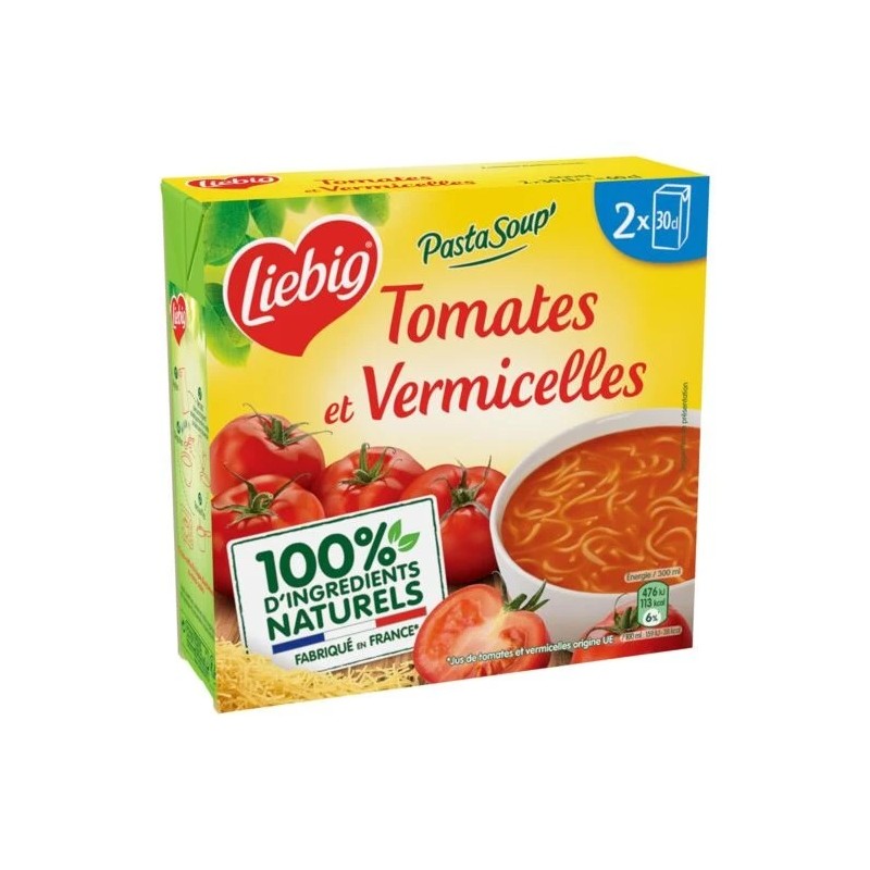 PastaSoup' LIEBIG Tomaatti- ja vermicellikeitto, 2 x 300 g pakkausta