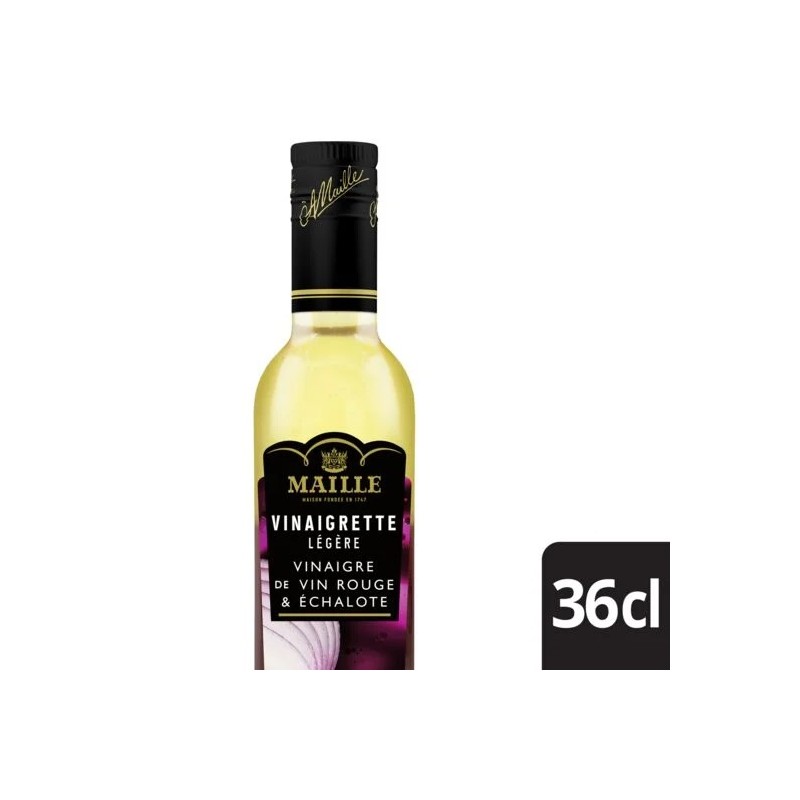 Vinaigrette vin rouge échalote oignon MAILLE la bouteille de 36 cl