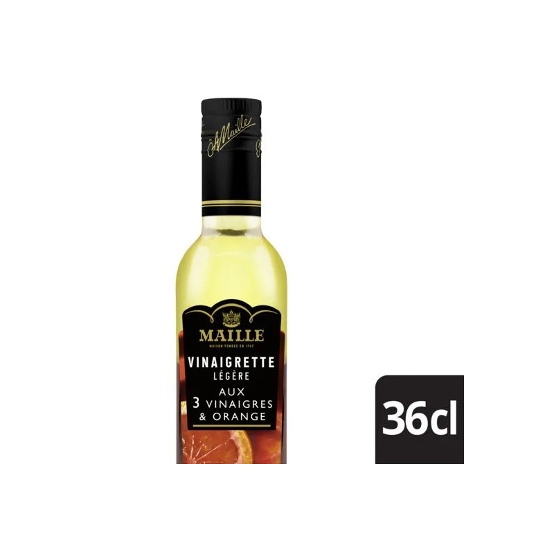 Vinaigrette légère balsamique orange MAILLE la bouteille de 36 cl