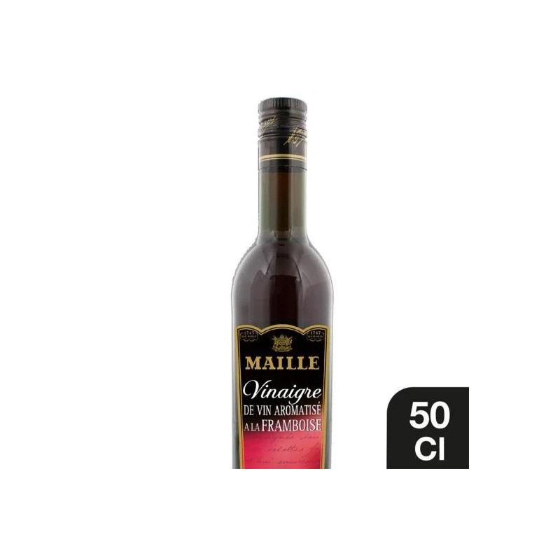Vinaigre de vin rouge et framboise MAILLE la bouteille de 50 cl