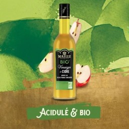 Vinaigre de cidre adouci au jus de pomme concentré Bio MAILLE la bouteille de 500 mL