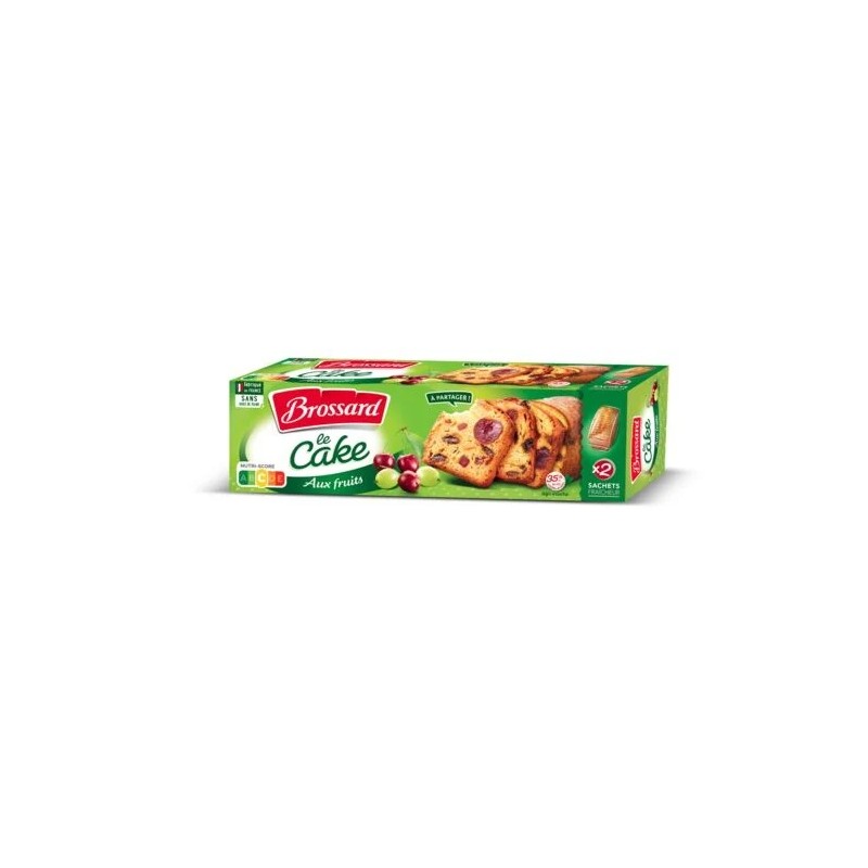 Gâteaux cake aux fruits BROSSARD les 2 sachets de 250 g
