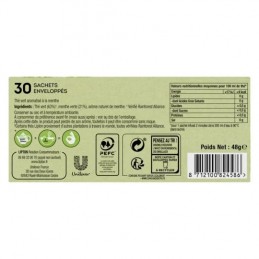 Thé vert menthe LIPTON la boite de 30 sachets - 48 g