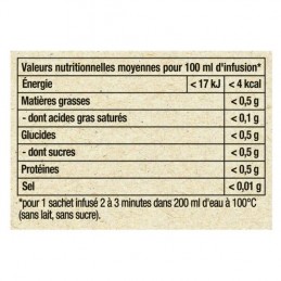 Thé noir citron LIPTON la boite de 25 sachets - 40 g