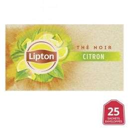 Thé noir citron LIPTON la boite de 25 sachets - 40 g