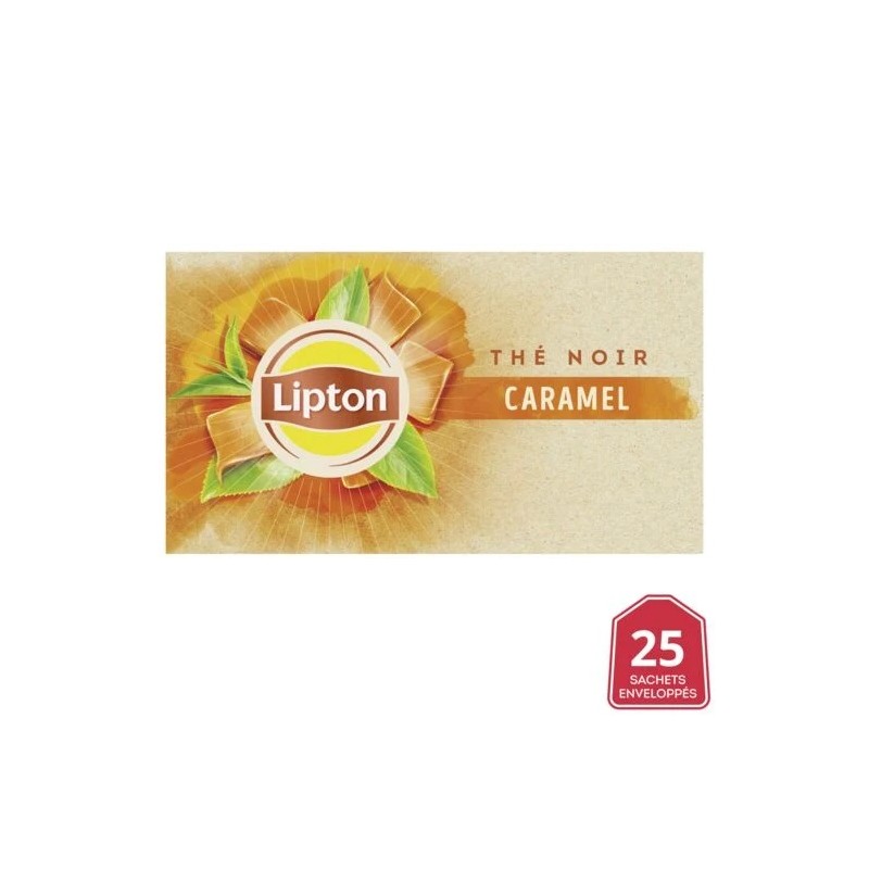 Thé noir caramel LIPTON la boite de 25 sachets - 40 g