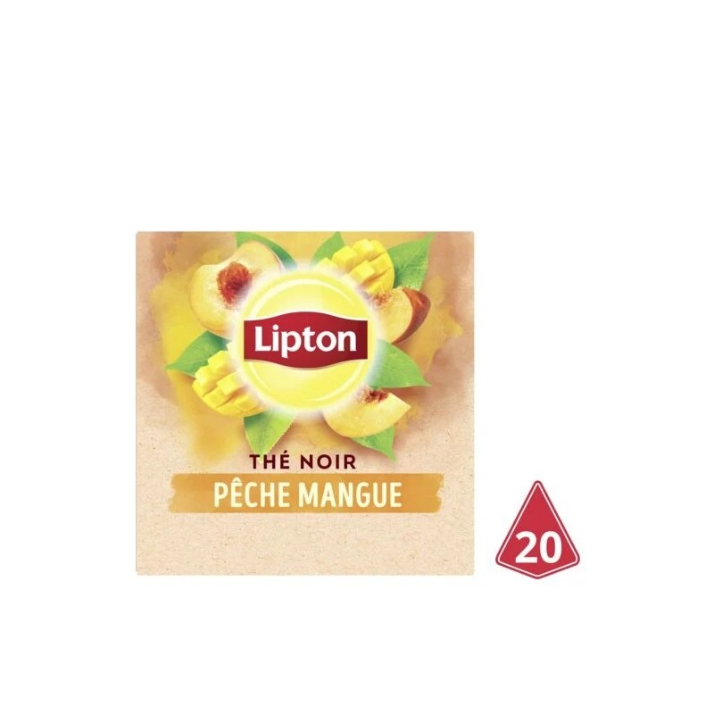 Thé noir pêche mangue LIPTON la boite de 20 sachets - 36 g