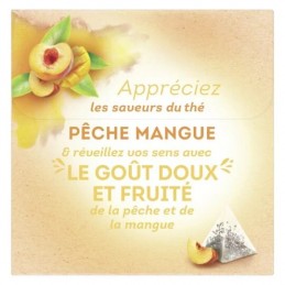 Thé noir pêche mangue LIPTON la boite de 20 sachets - 36 g