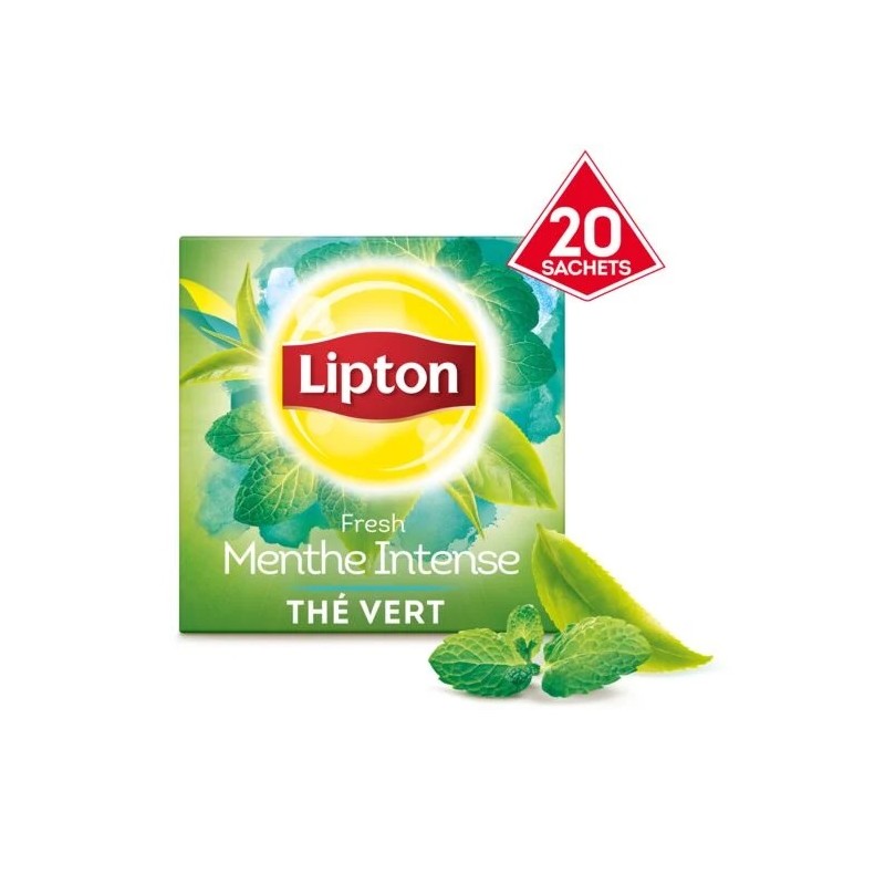 Thé vert menthe intense LIPTON la boite de 20 sachets - 32 g