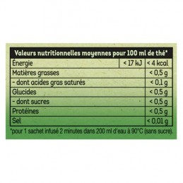 Thé vert menthe intense LIPTON la boite de 20 sachets - 32 g