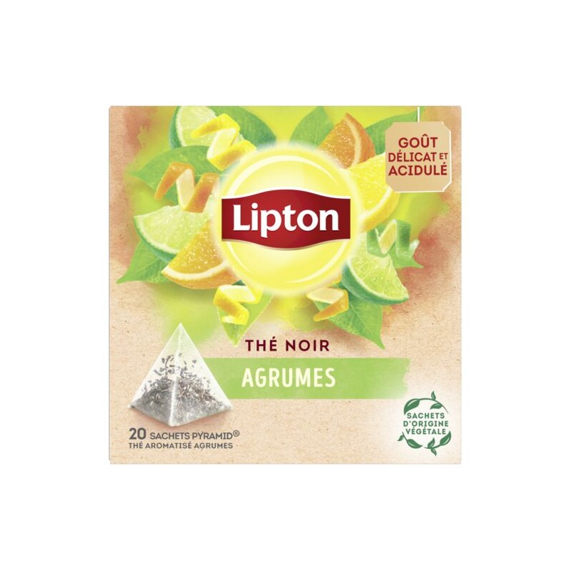 Thé noir agrumes LIPTON
la boite de 20 sachets - 36 g