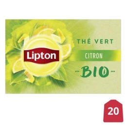 Thé vert citron Bio LIPTON
les 20 sachets - 26g