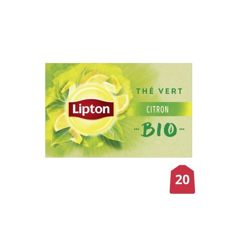 Lipton Thé Vert Bio Pêche Hibiscus Vrac 80g - 80 g