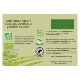 Thé vert citron Bio LIPTON
les 20 sachets - 26g