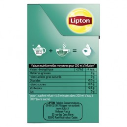 Infusion réglisse menthe saveurs du soir LIPTON la boite de 25 sachets - 42 g