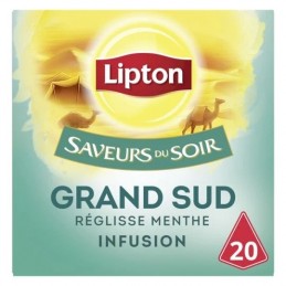 Infusion réglisse menthe saveurs du soir LIPTON la boite de 25 sachets - 42 g