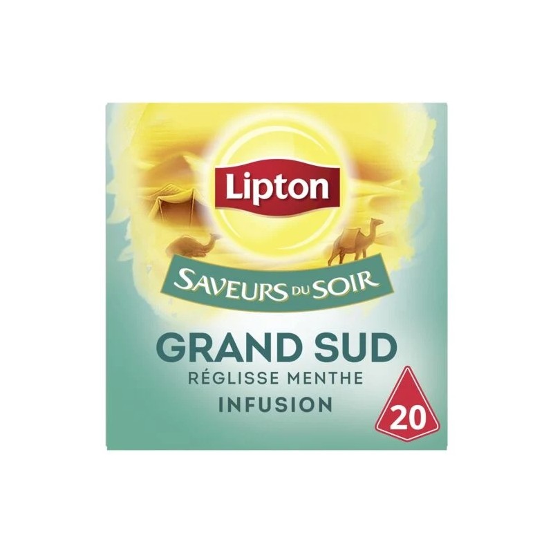 Infusion réglisse menthe saveurs du soir LIPTON la boite de 25 sachets - 42 g