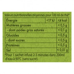 Thé vert menthe Marrakech Bio LIPTON la boite de 20 sachets