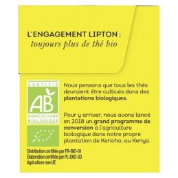Thé noir Yellow Label Bio LIPTON la boite de 25 sachets