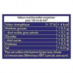 Thé noir Russian Earl Grey Bio LIPTON
la boite de 150g