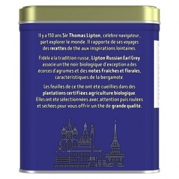 Thé noir Russian Earl Grey Bio LIPTON
la boite de 150g