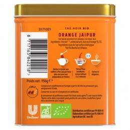 Thé noir orange Jaipur Bio LIPTON
la boite de 150g