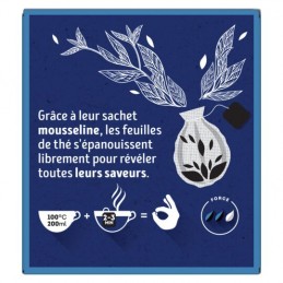 Thé noir Russe Earl Grey Bio LIPTON la boite de 20 sachets