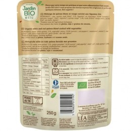 Plat cuisiné duo de quinoa légumes Bio JARDIN BIO ETIC le sachet de 250g