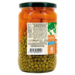 Petits pois carottes très fins Bio JARDIN BIO ETIC
le bocal de 420g net égoutté