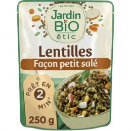 Plat cuisiné lentilles façon petit salé Bio JARDIN BIO ETIC le sachet de 250g