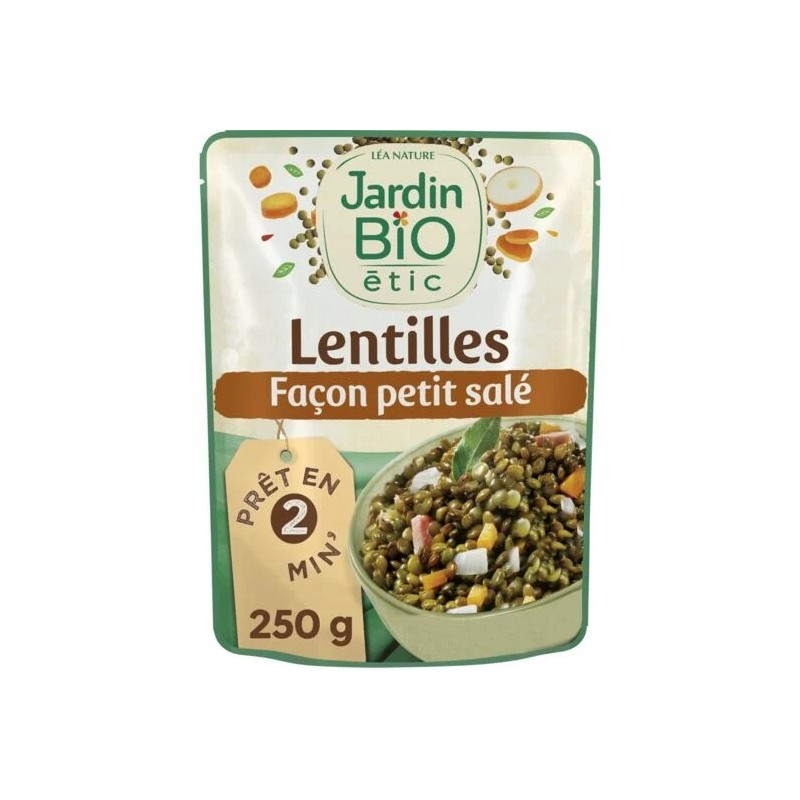 Valmis linssiruoka, suolattu linssityyliin, luomu JARDIN BIO ETIC, 250 g pussi Valmis linssiruoka, suolattu linssityyliin, luomu JARDIN BIO ETIC, 250 g pussi