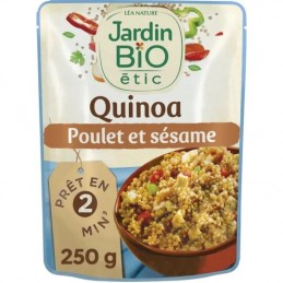 Plat cuisiné quinoa poulet sésame Bio JARDIN BIO ETIC
le sachet de 250g