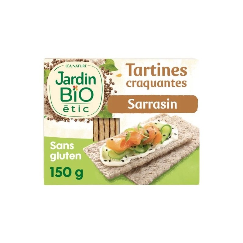 Tartines craquantes sarrasin sans gluten Bio JARDIN BIO ETIC le paquet de  150g