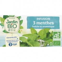 Infusion menthe Bio JARDIN BIO ETIC la boîte de 20 sachets