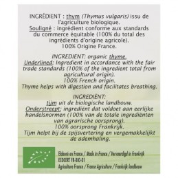 Infusion thym Bio JARDIN BIO ETIC la boîte de 20 sachets