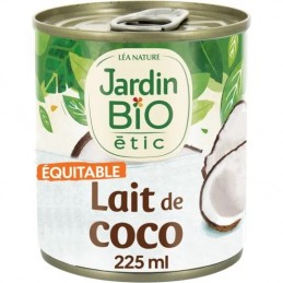 Lait de coco Bio JARDIN BIO ETIC la boîte de 225mL
