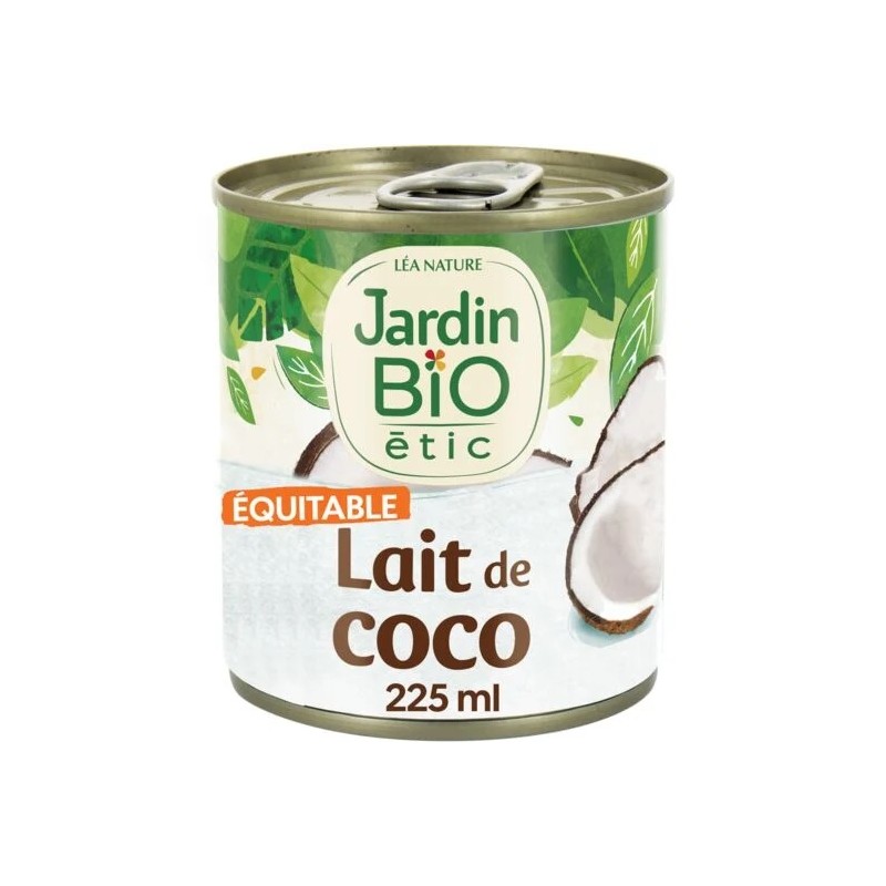 Lait de coco Bio JARDIN BIO ETIC la boîte de 225mL