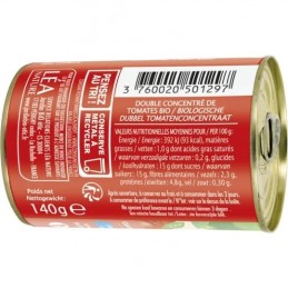 Double concentré de tomate Bio JARDIN BIO ETIC le pot de 140g