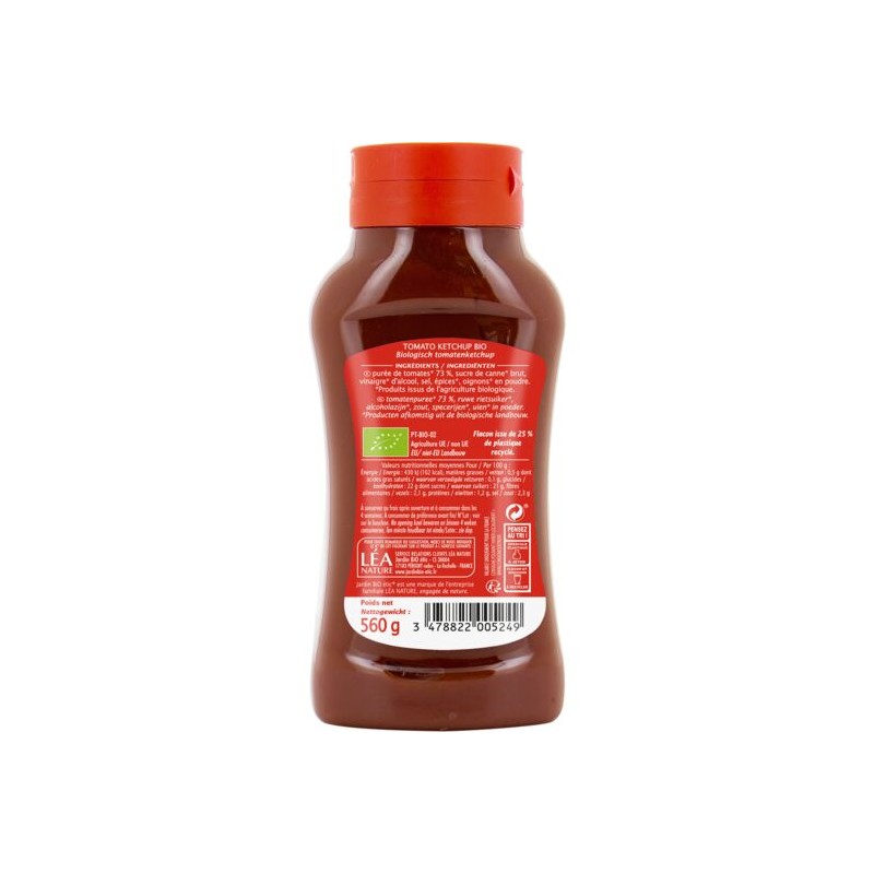 Ketchup Bio JARDIN BIO ETIC le flacon de 500mL