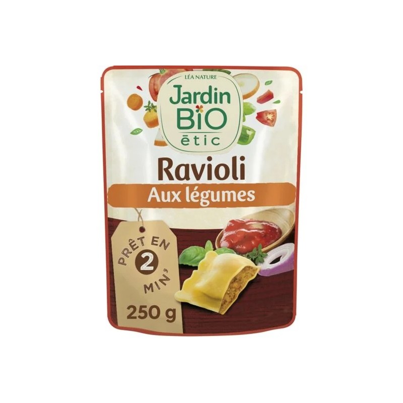 Plat cuisiné ravioli aux légumes Bio JARDIN BIO ETIC
le sachet de 250g