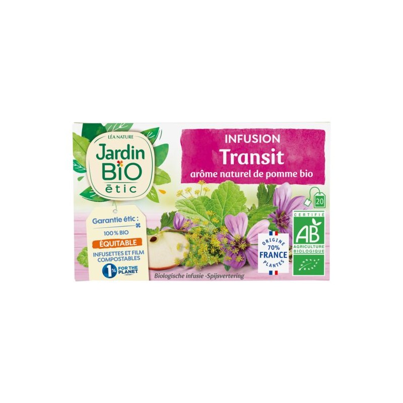 Infusion transit Bio JARDIN BIO ETIC la boîte de 20 sachets