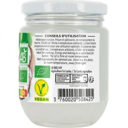 Huile vierge de coco Bio JARDIN BIO ETIC le bocal de 200mL