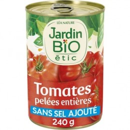 Tomates pelées entières au jus Bio JARDIN BIO ETIC
le pot de 240g net égoutté