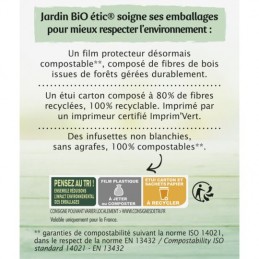 infusion thym menthe Bio JARDIN BIO ETIC la boîte de 20 sachets